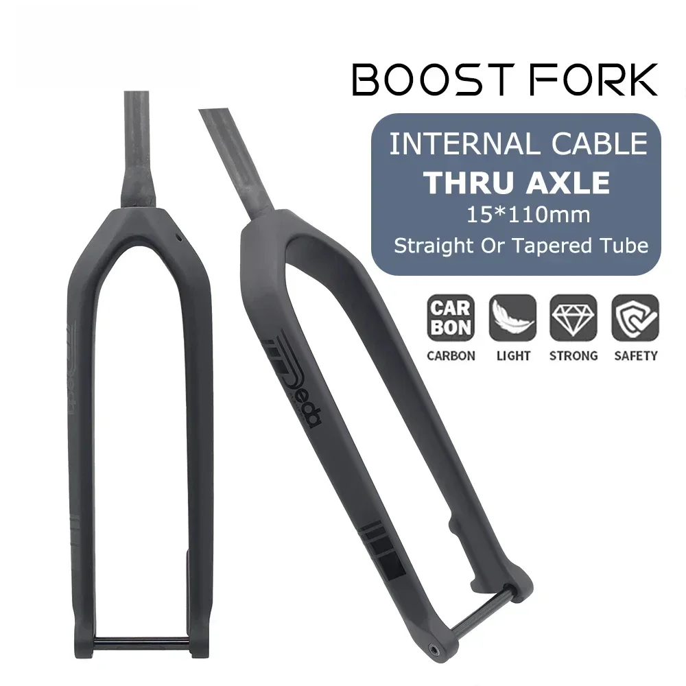 AliExpress Full Carbon MTB Fork for XC & Gravel | 15*110mm Boost Thru-Axle | Fits 26/27.5/29" | Disc Brake |  Straight/ Tapered Steere