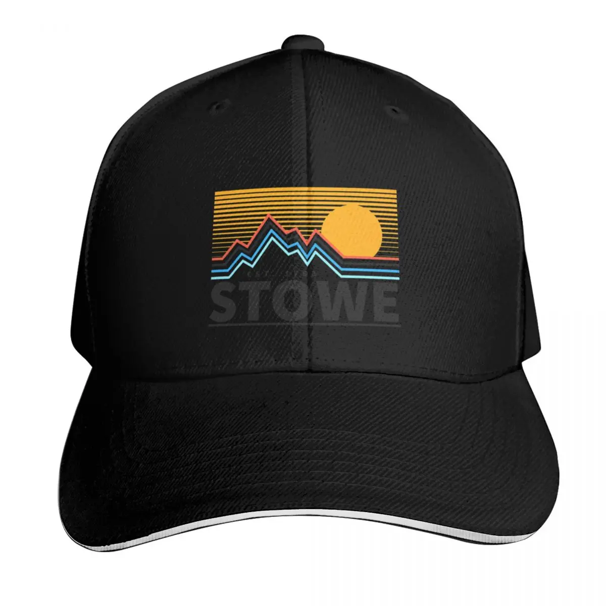 Stowe Vermont Vintage Retro Hiking, Snowboarding Adventure Skiing Baseball Cap Men Women Casual Summer Sport Sun Cap