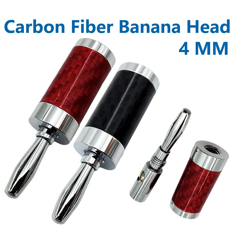 8PCS 4mm Rhodium Plated Banana Plug Socket Horn Audio Video Welding Free Terminal Jack Joint Speaker
