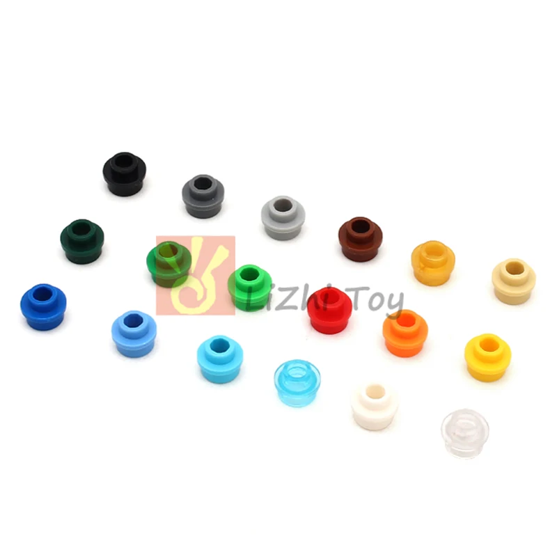 200pcs Moc 85861 Plate Round 1x1 with Open Stud DIY Enlighten Classic Basics Building Blocks Bricks Compatible with Assembles