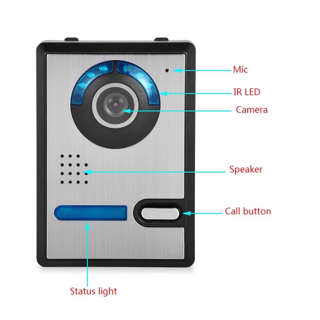 7-Inch Phone Door Intercom Camera Apartment Intercom Video Doorbell With Camera Residential Security Protection