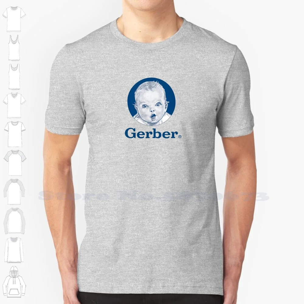 

Повседневная футболка Gerber с логотипом страхования жизни, высококачественные Графические футболки из 100% хлопка