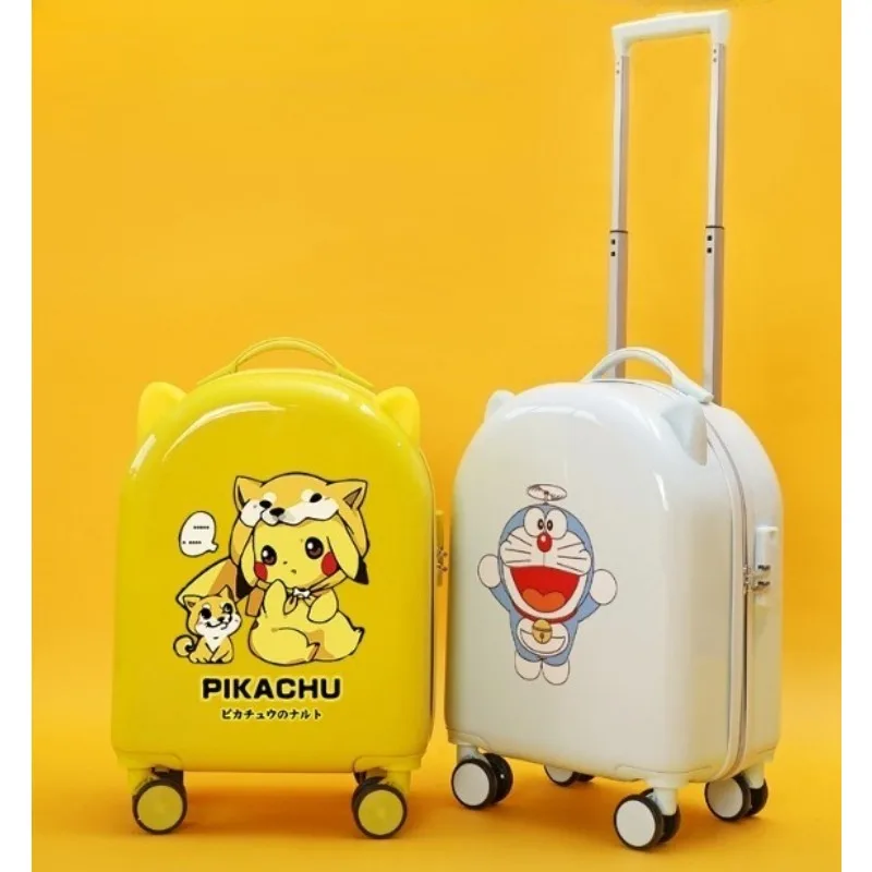

Новый чемодан-тележка Покемон 18 дюймов с сумкой, для девочек и мальчиков, мультяшный дизайн, дорожная сумка на колесиках, детский чемодан для путешествий.