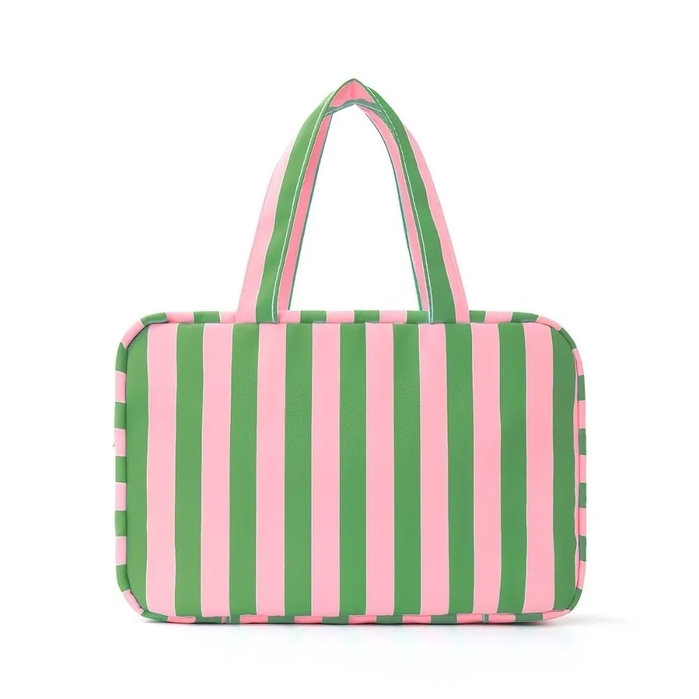 

Striped Travel Storage Bag Dustproof Large Capacity Travel Wash Handbag Organizer 4Layer Make Up Bag Beauty Tools Storage