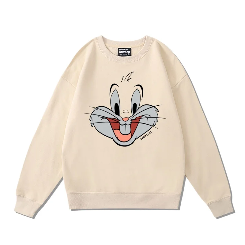 Bugs Bunny Anime Hoodie Women\'s Hoodie Women\'s Round Neck Top Couple\'s Loose Casual Hoodie Couple Round Neck Top women clothing