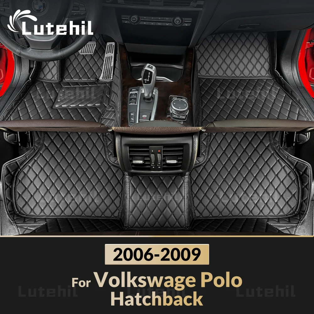 

Car Custom Car Floor Mats For Polo Hatchback 2006-2009 08 07 Automobile Carpet Cover Interior Accessories Protective Pad Parts