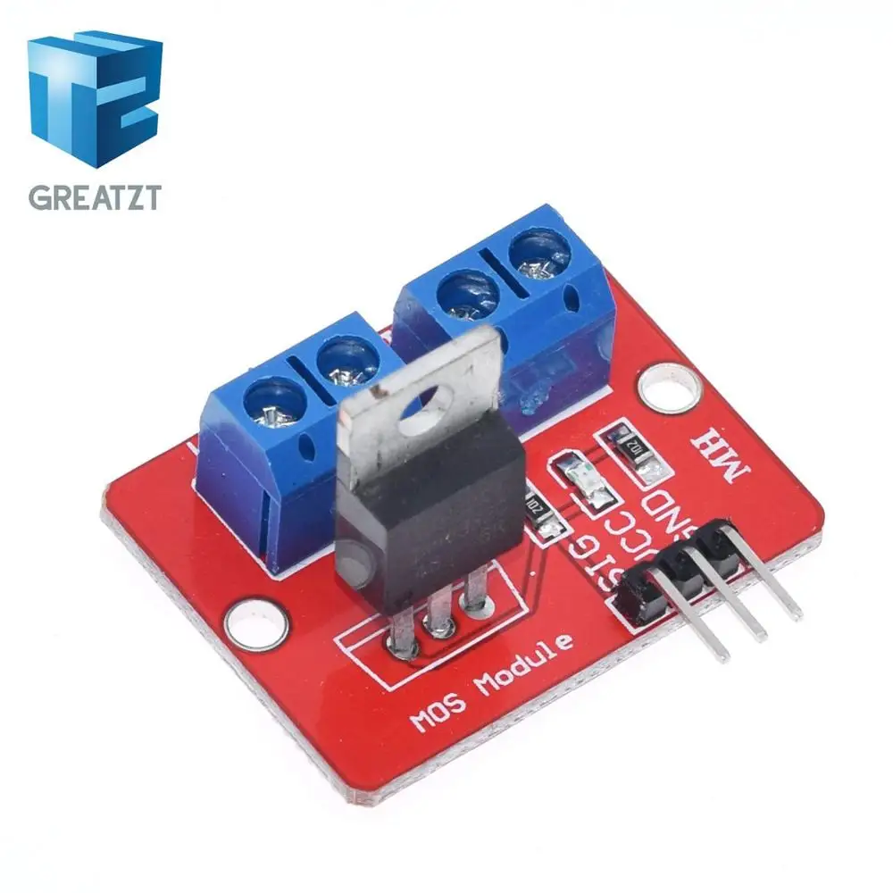 GREATZT Smart Electronics 0-24V Top Mosfet Button IRF520 MOS Driver Module for MCU ARM Raspberry Pi for arduino DIY Kit