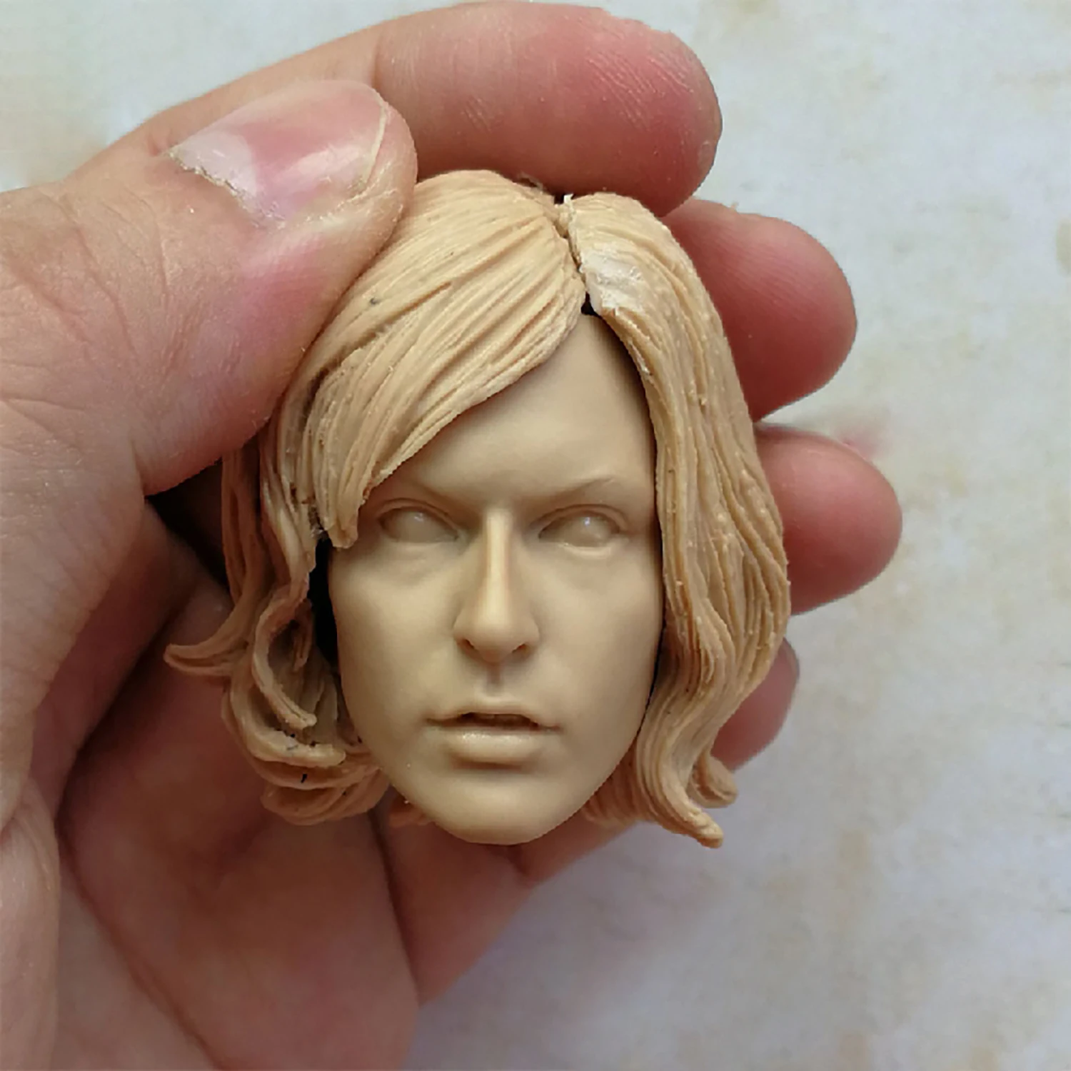 

1/6 Scale Unpainted Milla Jovovich Alice Head Carving Sculpt Model Toys