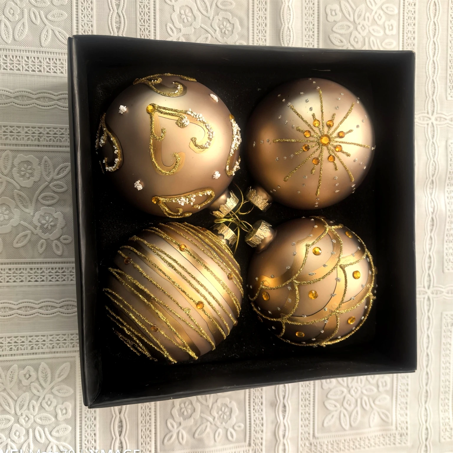 

Елочные украшения светло-коричневый стеклянный шар окрашенный внешней торговле