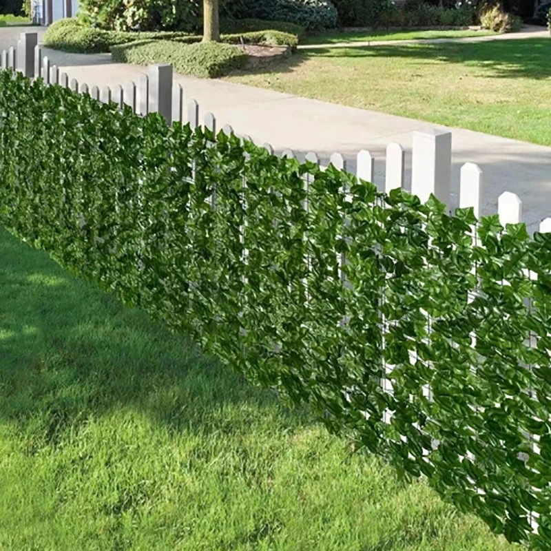 Paneles de valla de hoja verde con seto de hiedra Artificial, pantalla de valla de privacidad falsa para decoración de hogar, jardín al aire libre, balcón, 0,5x3m