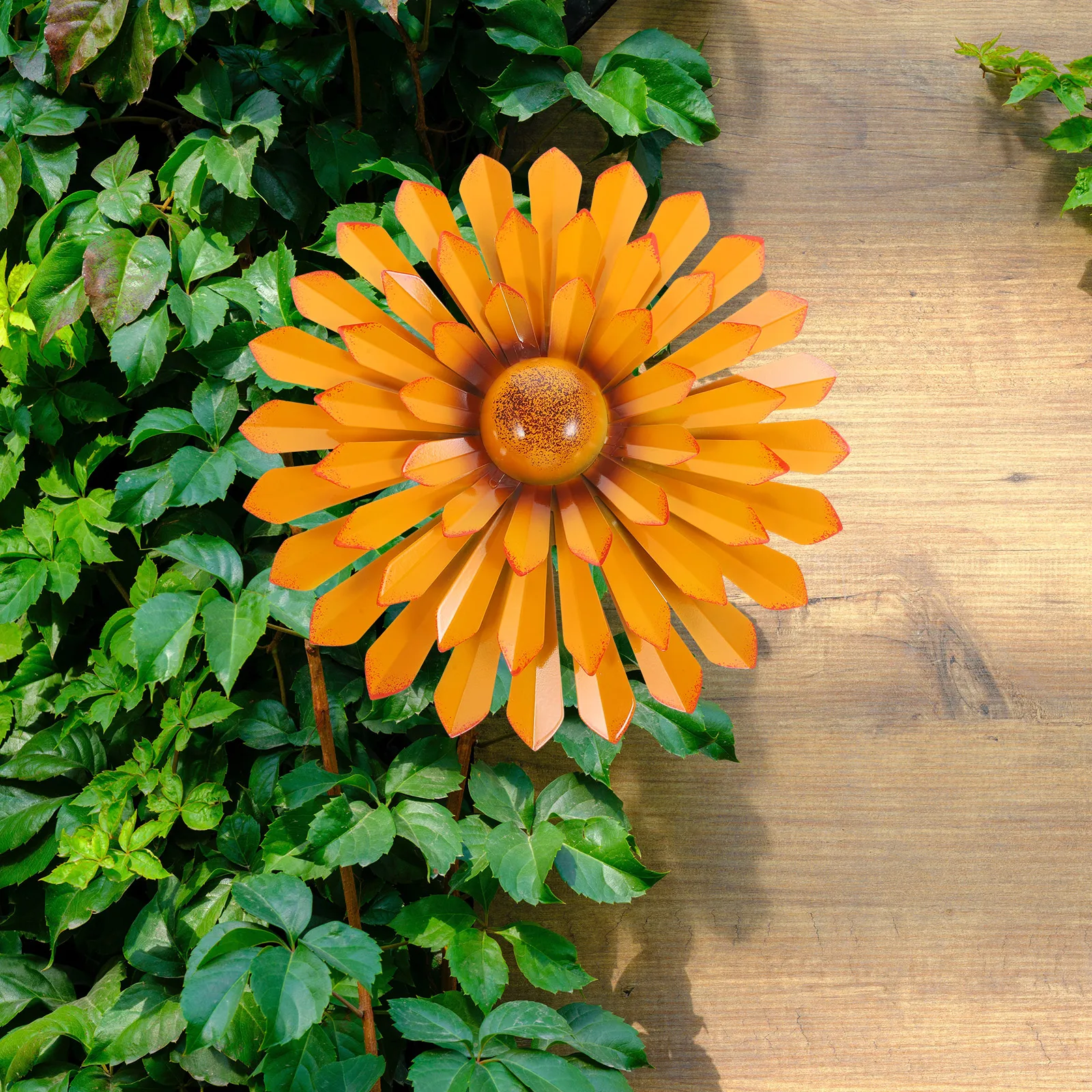 

Metal Flower Wall Hanging Decor Yellow Sunflower nament for Home Office Cafe Shop Hotel Bedroom Living Room Kitchen Artistic