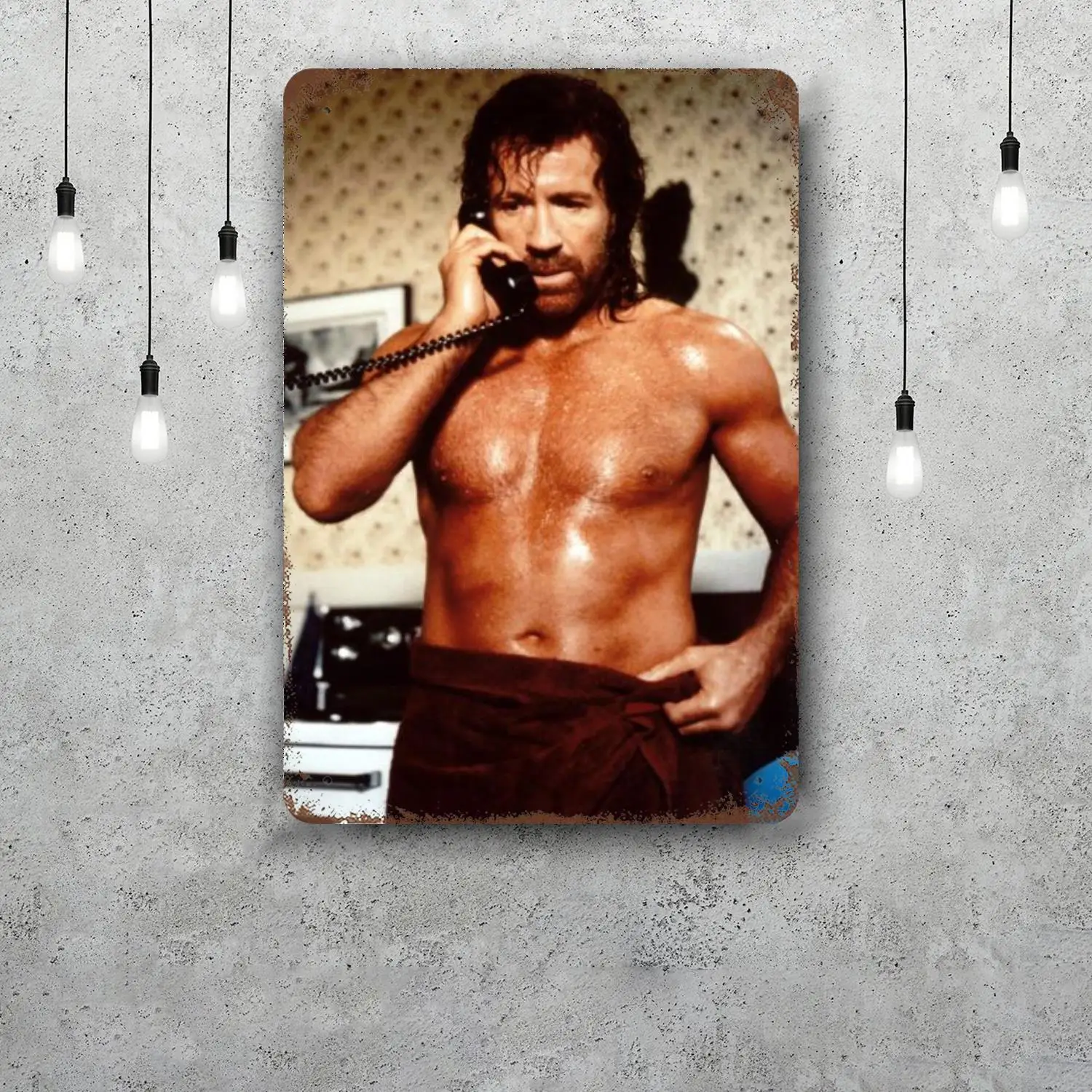 chuck norris actor Tin Sign Home Decor Wall Decor Art Wall Mural Room Decoration Decor Retro Metal Sign Plate Bar Posters