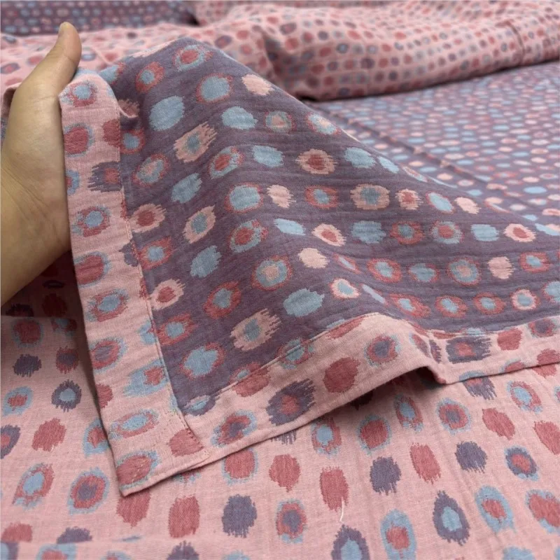 Handmade Cotton Yarn Dyed Colorful Double-layer Yarn Bed Sheet Soft Comfortable Breathable Single Home Dormitory Bed Sheet ZI466
