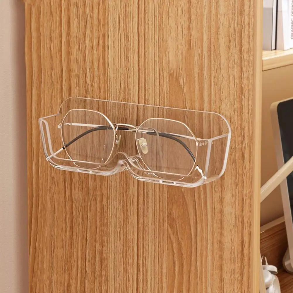 Wall-Mounted Reading Glasses Holder Eyeglasses Holder Rack Case Eyewear Shelving Sunglasses Adhesive Display Display Floati G5X1