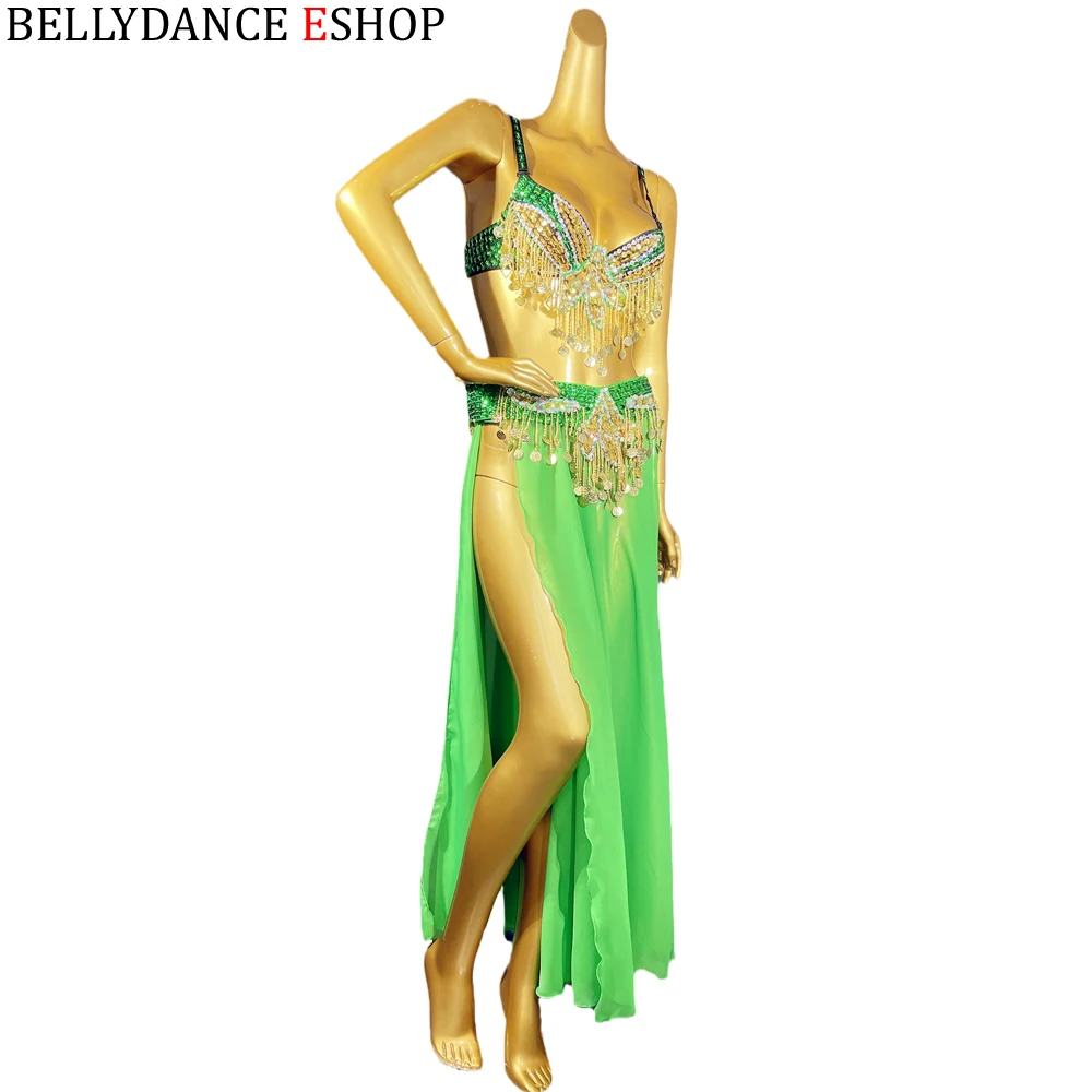 Nieuwe Sexy Vrouwen Kralen Pailletten Stage Performance Outfit Buikdansen Kleding Holloween Carnaval Danser Kostuum Night Dance Wear