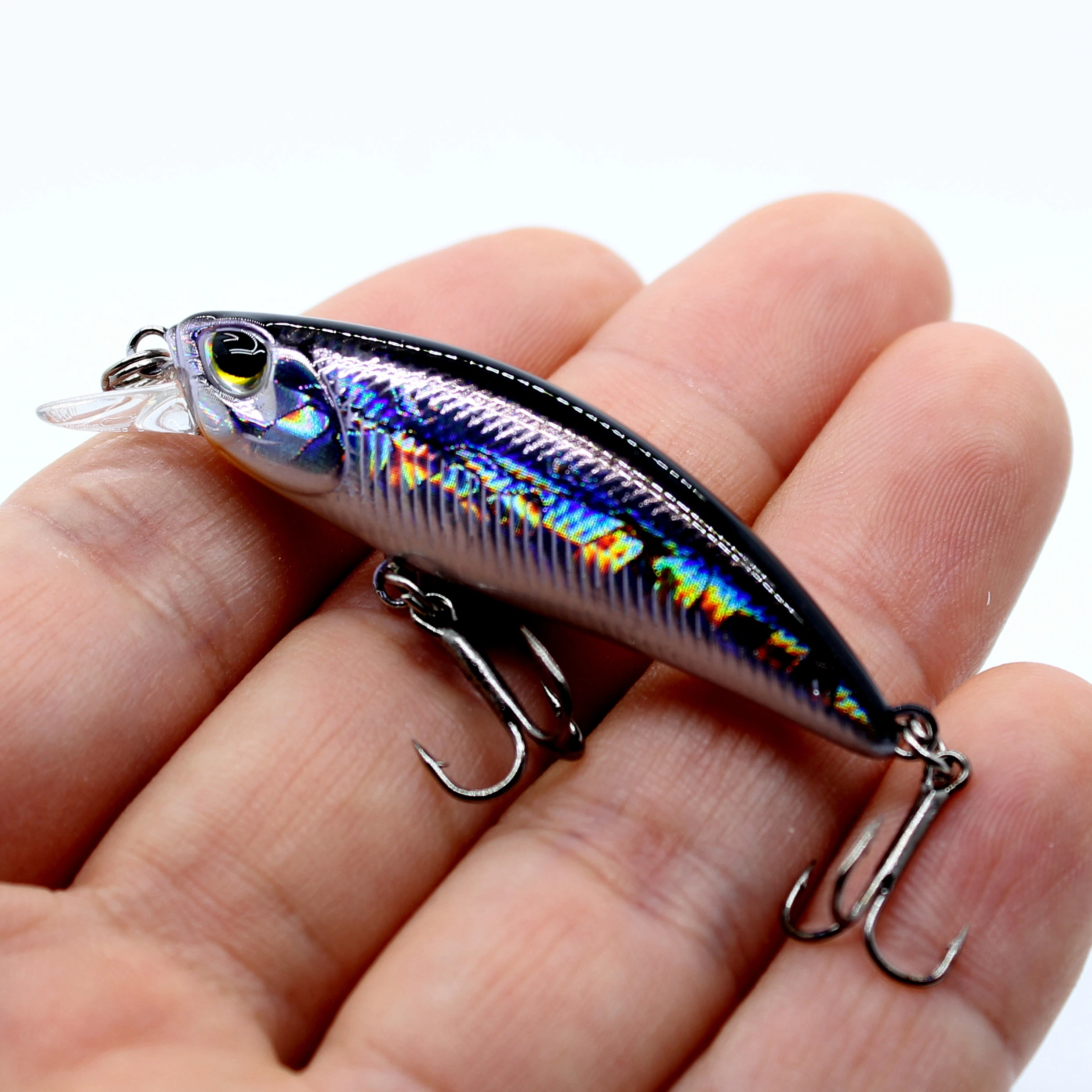 Small Sinking Wobbler Jerkbait 50mm 3.7g Hard Bait Minnow Lure For Inshore Trout Bass Rock Boat Fishing Fresh Saltwater Tackle