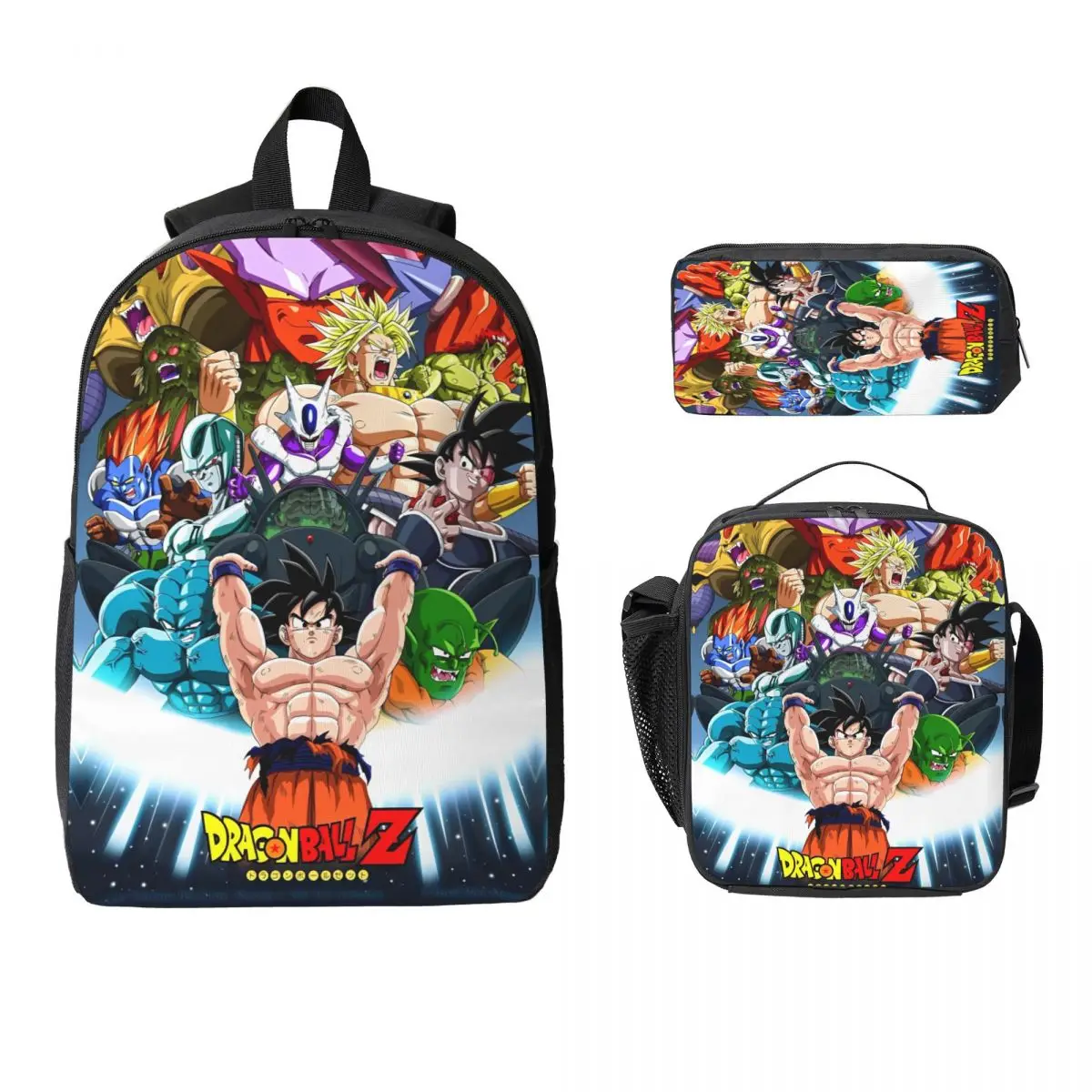 

3Pcs DragonBallZ Backpack Set for Boy Girl Pencil Boxes Bookbag Sets with Lunch Box For Primary School Students Daypack