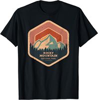 Rocky Mountain National Park Retro Sunset Vintage T-Shirt Oversized T-shirts for Women/Men Clothing