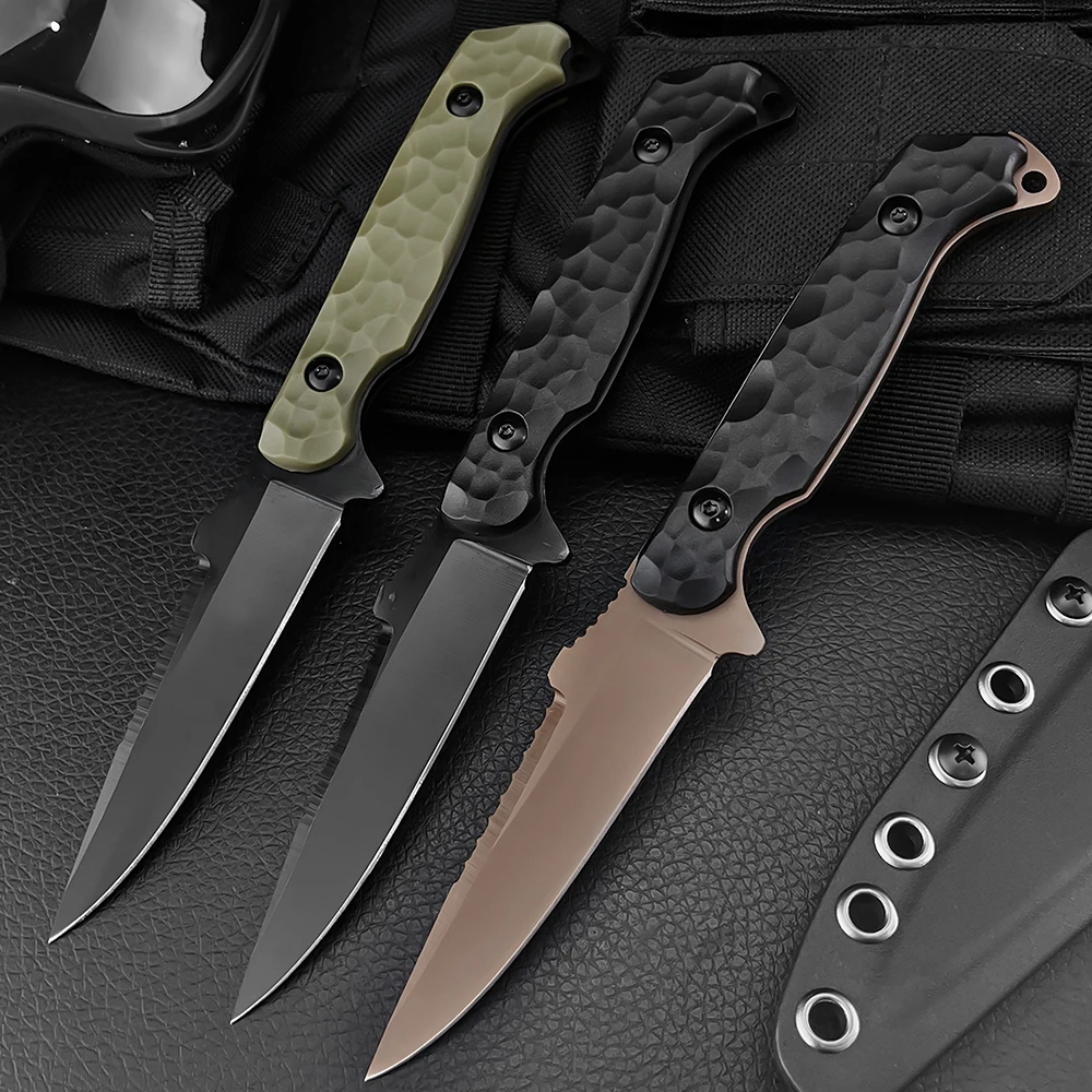 Portable Wilderness Survival Knife High Hardness EDC Knife 7Cr13Mov Blade Outdoor Camping Fishing Straight Knife Hunting Knife