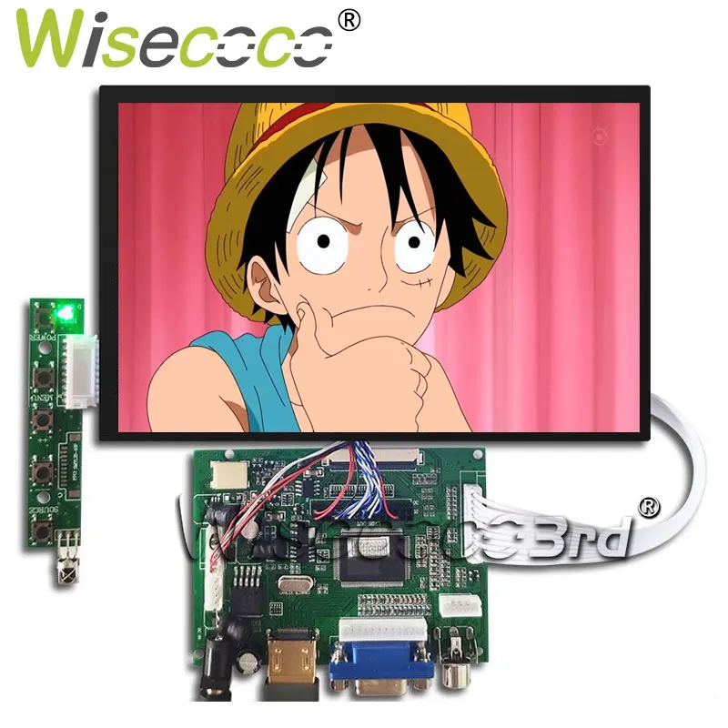 Touchscreen 7 Inch 1280x800 IPS LCD Screen Display 400 Nits Brightness VGA AV  Controller Board Wisecoco Displays