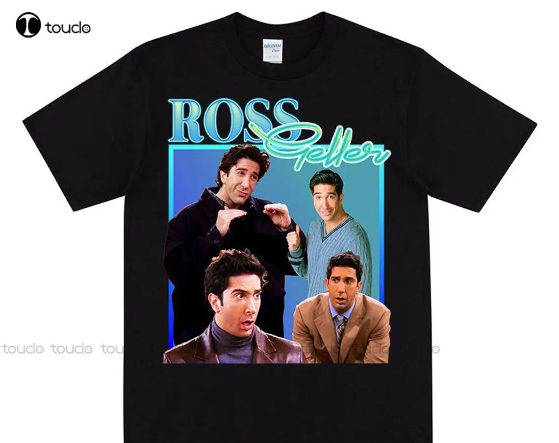 Ross Geller T-Shirt Unisex 90S Style Graphic T Shirt Ross Geller Memes I'M Fine Totally Fine Quote Ross Geller Face