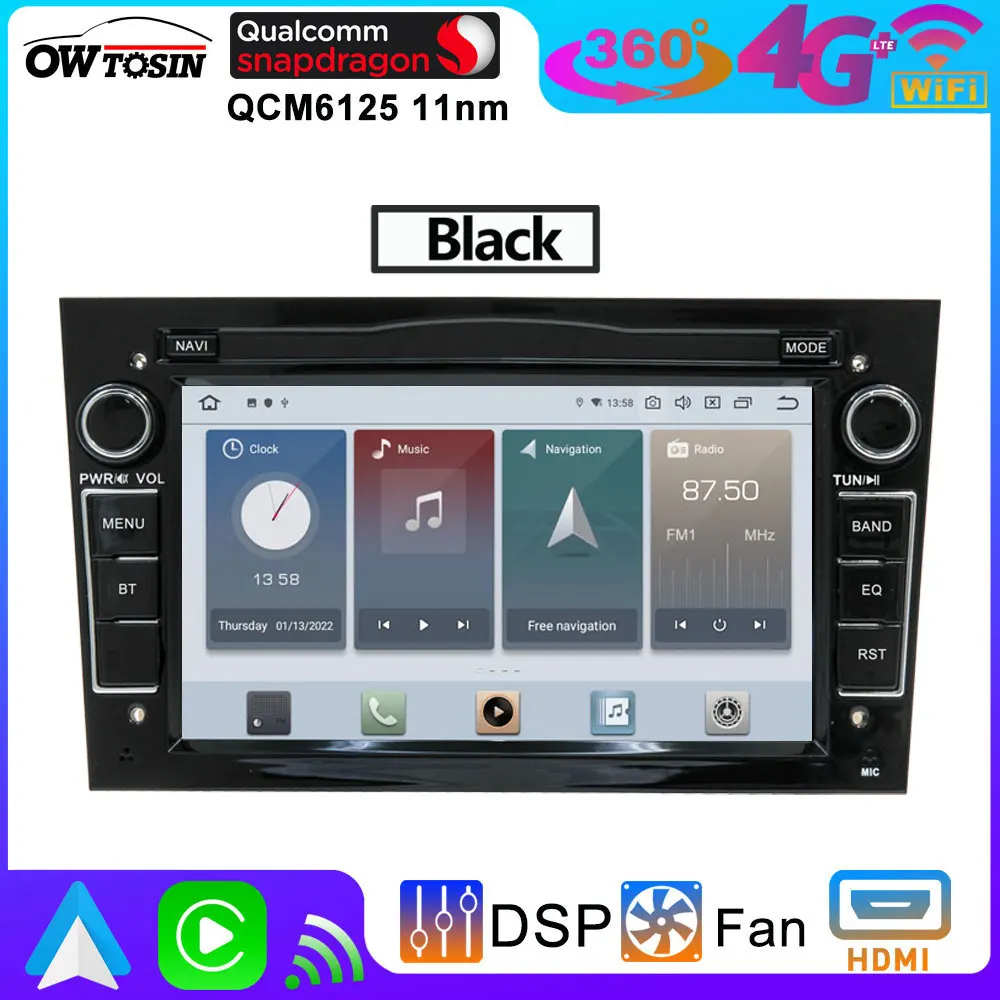 Android 13 12G+256G Car GPS Navigation Radio For Opel Astra H Corsa Vivaro Meriva Vectra Vauxhall CarPlay 360 Camera Stereo DSP