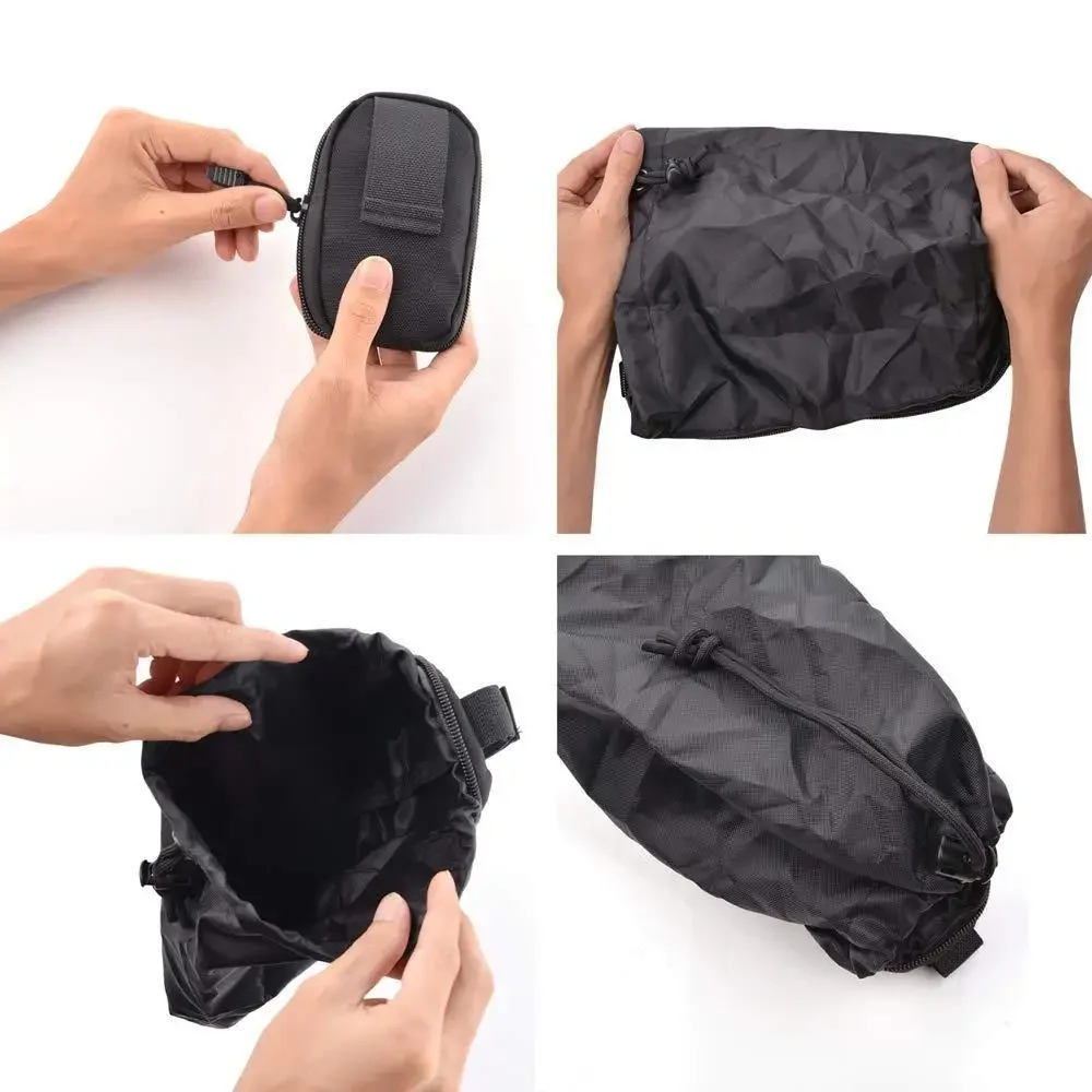 Tactical Molle Drawstring Magazine Dump Pouch, Adjustable Utility Belt Fanny Hip Holster Bag Outdoor Pouch Hunting shooting