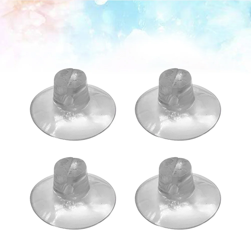 

4Pcs Transparent Suction Cup Hooks Heavy Duty Waterproof Strong Adhesive Wall Mounted Invisible Hooks for Bathroom Kitchen Home