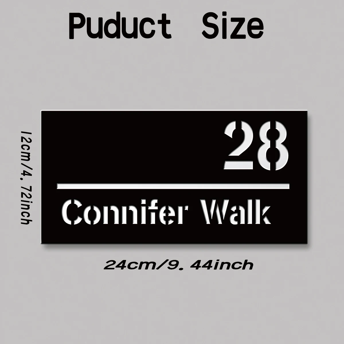 1pc Custom Number& Text  Acrylic Double Layer House Number Sign, Address Door Number, for Home, Apartment, Mailbox Decor