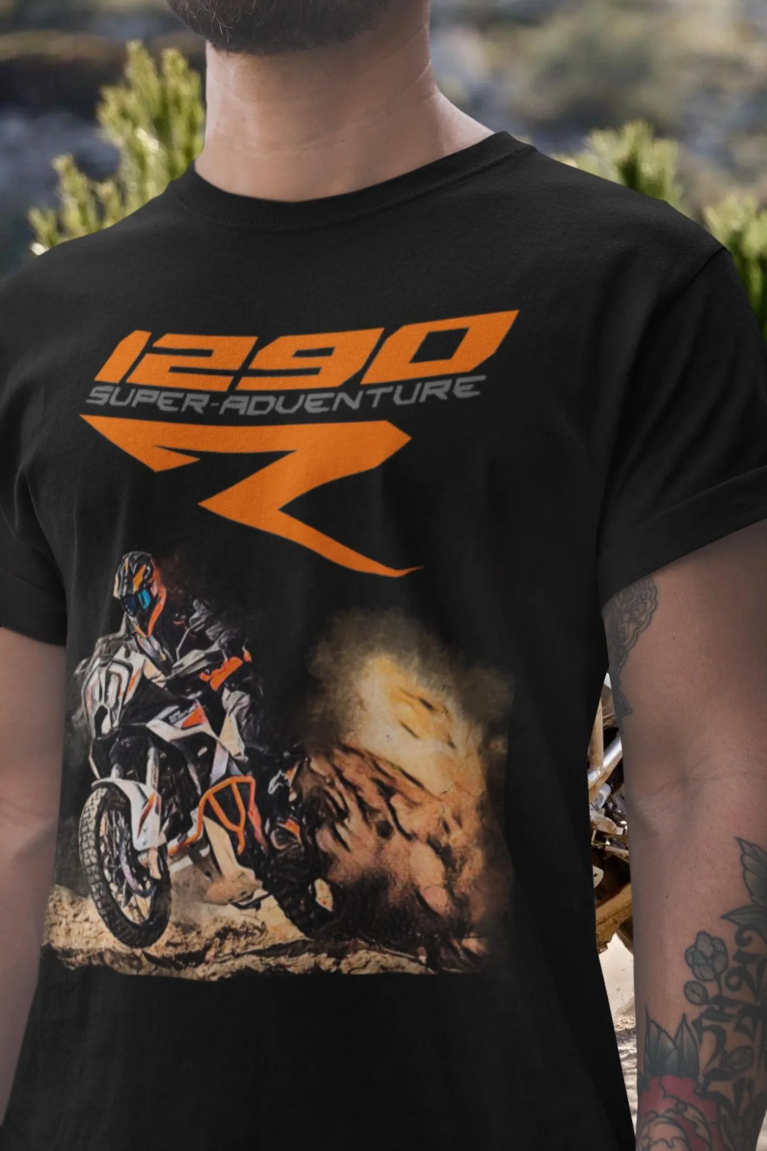 

93@EY K.TM 1290 Adventure R T Shirt Off Road Beast Motorcycle Tee Dakar Spirit V Twin Rider Graphic Top For K.TM Fans BDR Explor