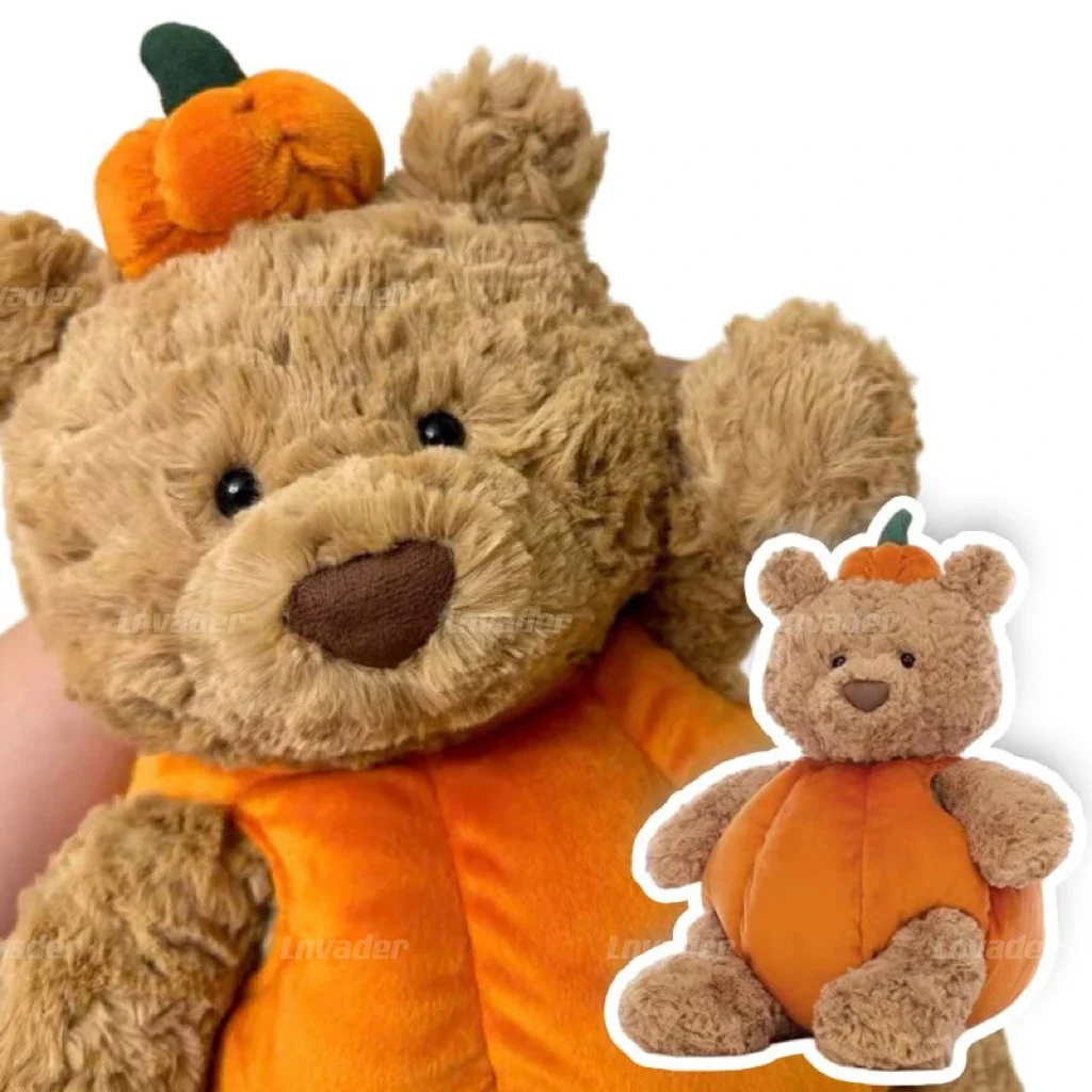 

36cm Halloween Plush Teddy Bear Wear Pumpkin Decoration Party Props Baby Accompany Doll Creative Toy Funny Gift For Kids Friends