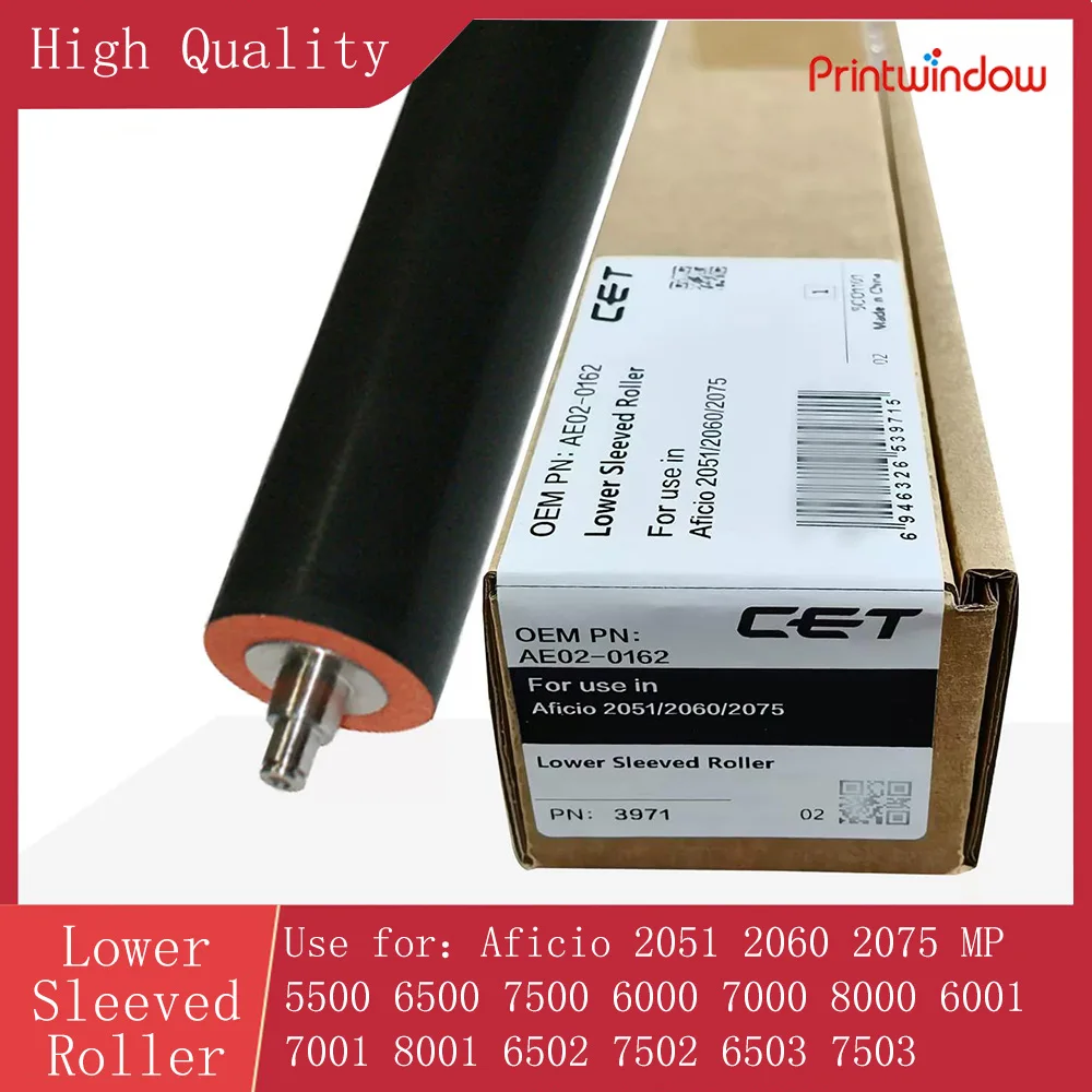 For CET Lower Sleeved Roller for Ricoh Aficio 2051 2060 2075 MP 5500 6500 7500 6000 7000 8000 6001 7001 8001 6502 7502 6503 7503