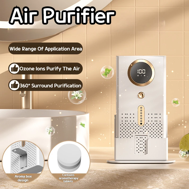 

Bedroom Air Cleaner Ozone Air Purifier Long Battery Life for Desktop High-Efficiency Odor Removal Formaldehyde Removal Fridge