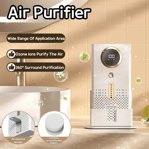 Bedroom Air Cleaner Ozone Air Purifier Long Battery Life for Desktop High-Efficiency Odor Removal Formaldehyde Removal Fridge