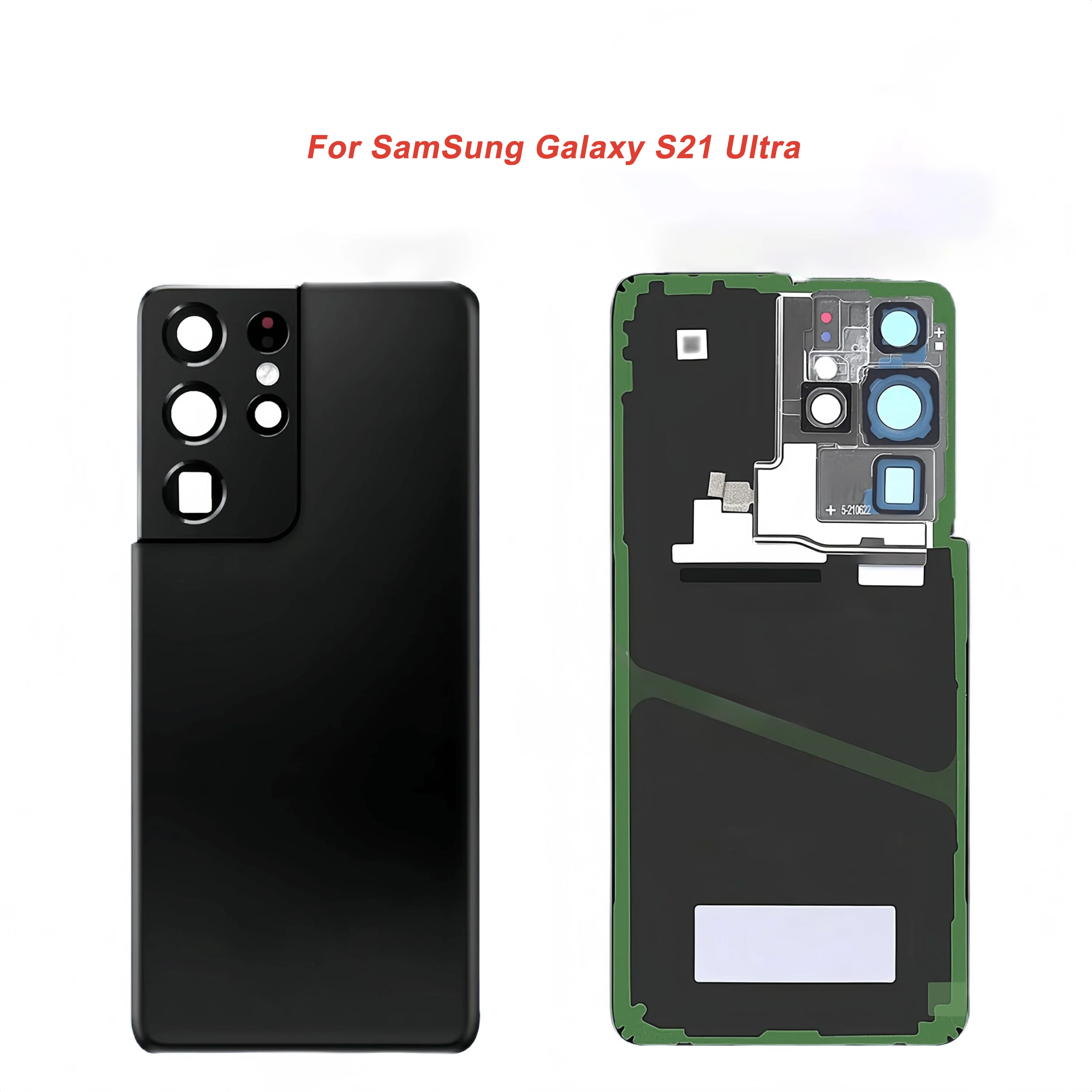 

Для Samsung Galaxy S21Ultra задняя крышка аккумулятора стеклянная задняя крышка корпуса сменный чехол с объективом камеры для Galaxy S21Ultra