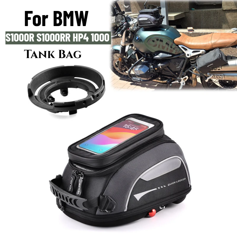 Tank Bag for BMW S1000R S1000RR HP4 1000 Fuel Luggage Carrier Top Case Navigation Waterproof Rotation Locked  Anti Theft Pocket