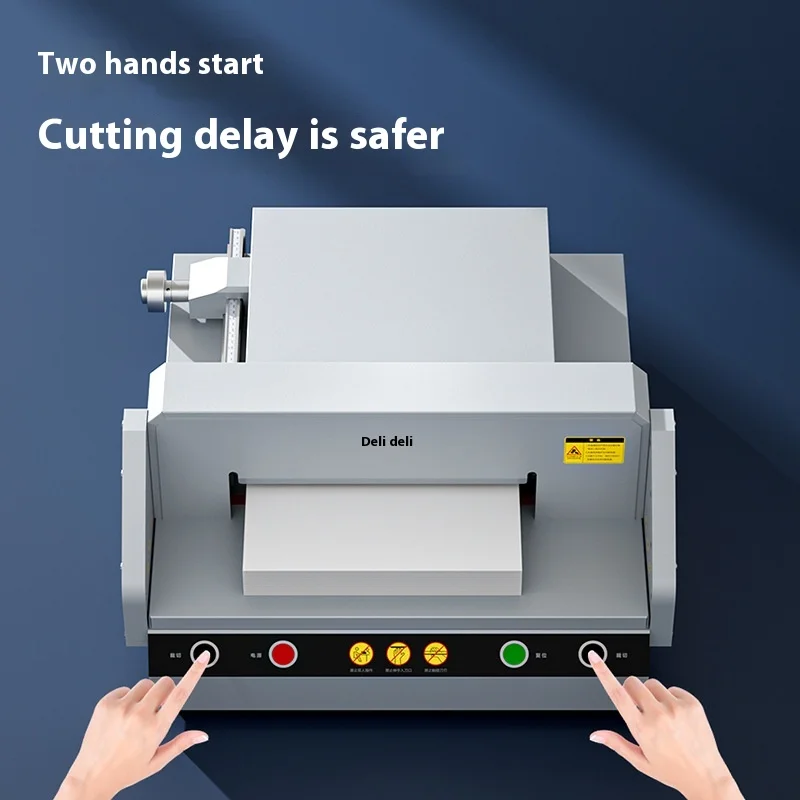 High Quality A3 Desktop Electric Paper Trimmer 63KG 590x590x300mm Office Graphic Automatic Cutter