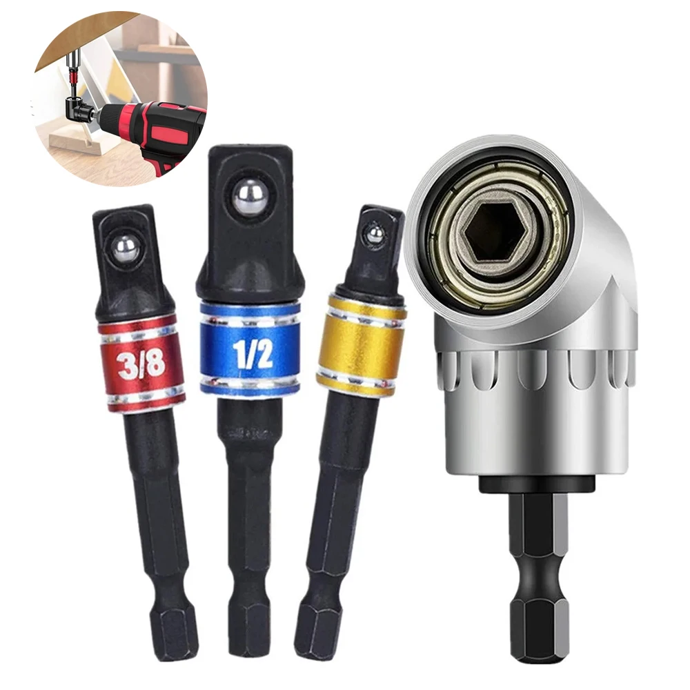 Impact Grade 105 Degree Angle Socket Adapter Power Hand Tool Part Driver Extension Set Screwdriver Drill Nut Attachment