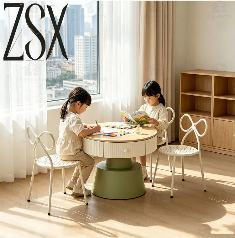 Special table baby study table toy building block reading early education eating table and chair set 6
