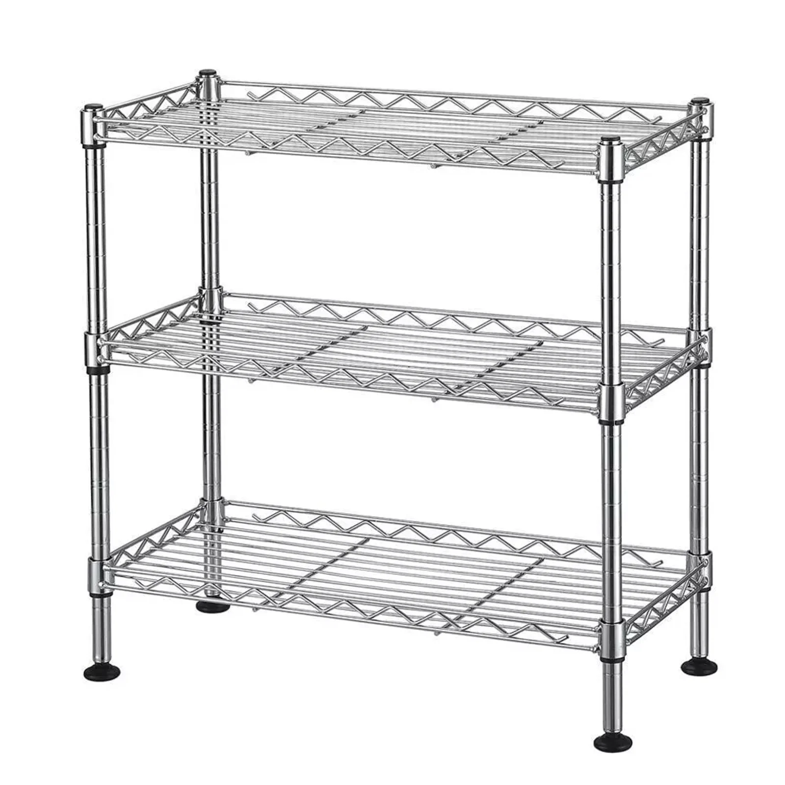 3-Tier Wire Shelving Rack Shelf Adjustable Commercial Garage Kitchen Storage