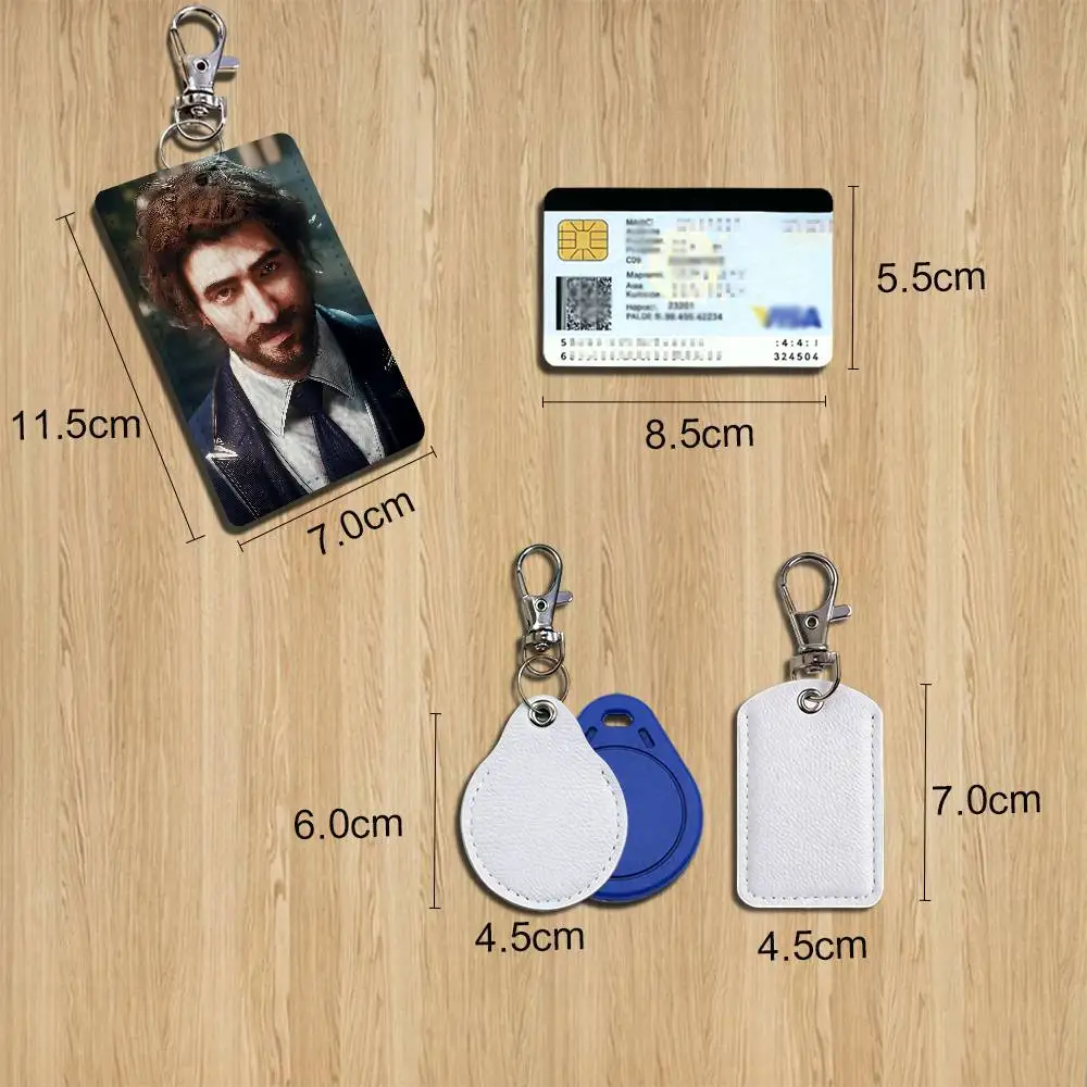 Expedition Leader 33 Gustave game Clair Obscur Cartoon Movie Singer Game Anime Leather Card Holder Can Store Control ID Card