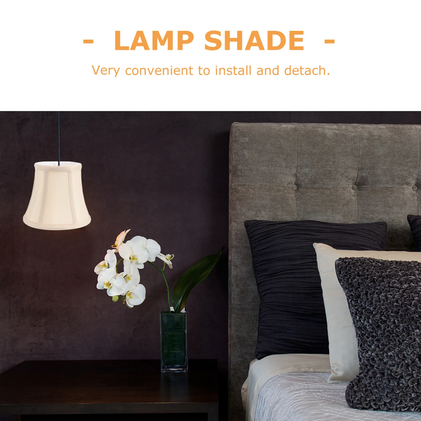 1Pcs Fabric Lamp Shade Canvas Iron Material Simple Style Lampshade Dust Cover Household Lamp Screen Simple Style Lampshade