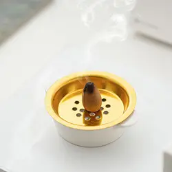 Ceramic Incense Burner Elegant White Ceramic Bowl Ash Absorber for Living Room Desktop Bedroom Yoga SPA Aromatherapy Hotel