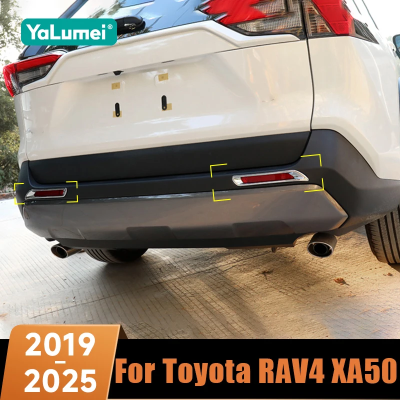 Für Toyota RAV4 XA50 2019 2020 2021 2022 2023 2024 2025 Hybrid ABS Auto Heck-Nebelscheinwerfer Zierleiste Rahmenabdeckung Aufkleber Zubehör