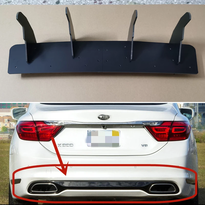 For KIA K900 5.0 2015 2016 Year Rear Diffuser Bumper Lips Spoiler Splitter Body Kit Accessories