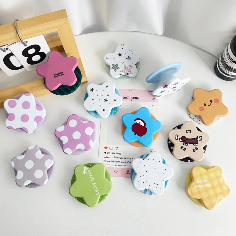 

Korean Cute Cartoon Star-Shape for Griptok Phone Holder Finger Ring Stand Support for Magsafe IPhone 15 Girl Bracket