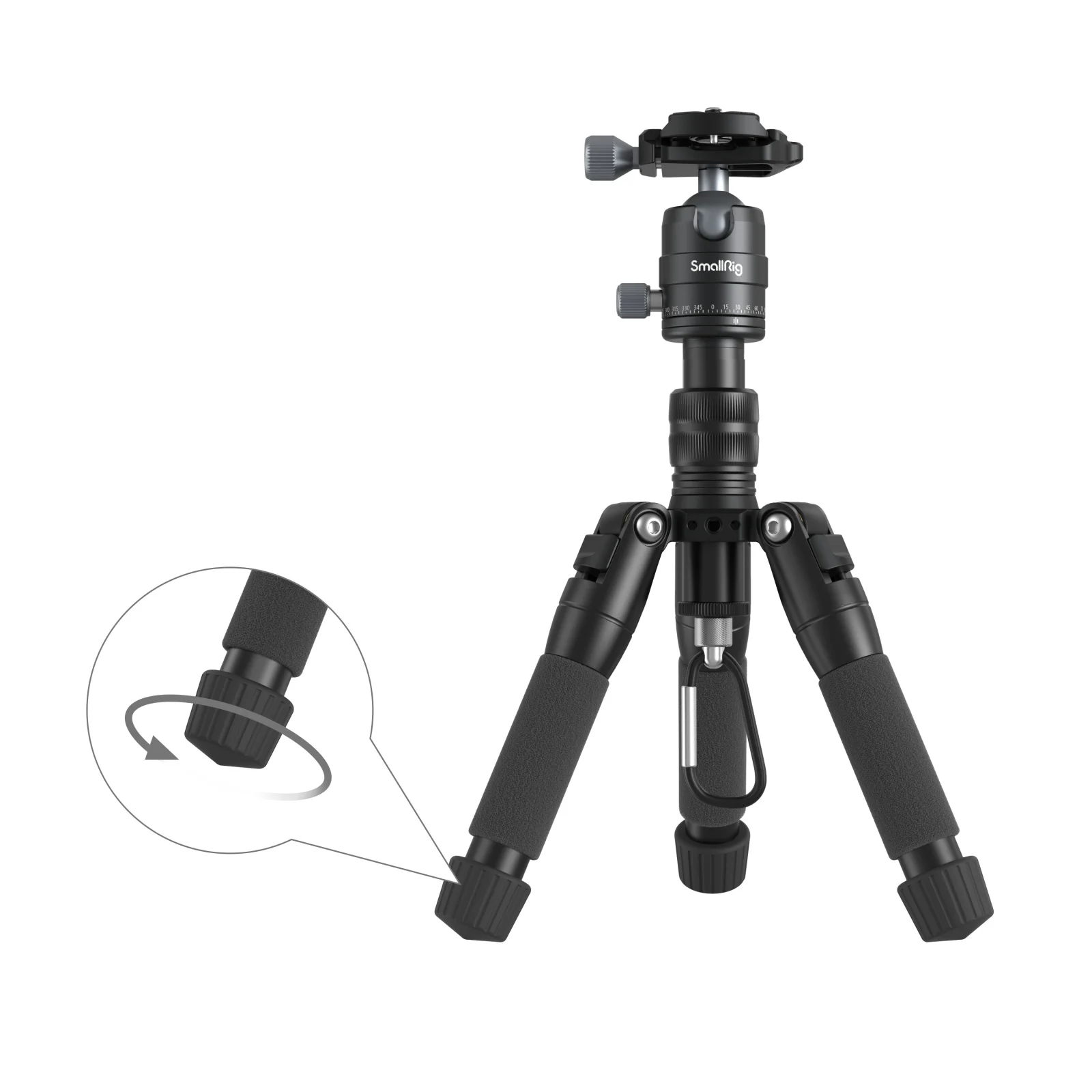 Smallrig-alumínio liga portátil Mini tripé, tripé extensível com bola cabeça para Smartphone, Sony, Canon, Nikon, câmera DSLR