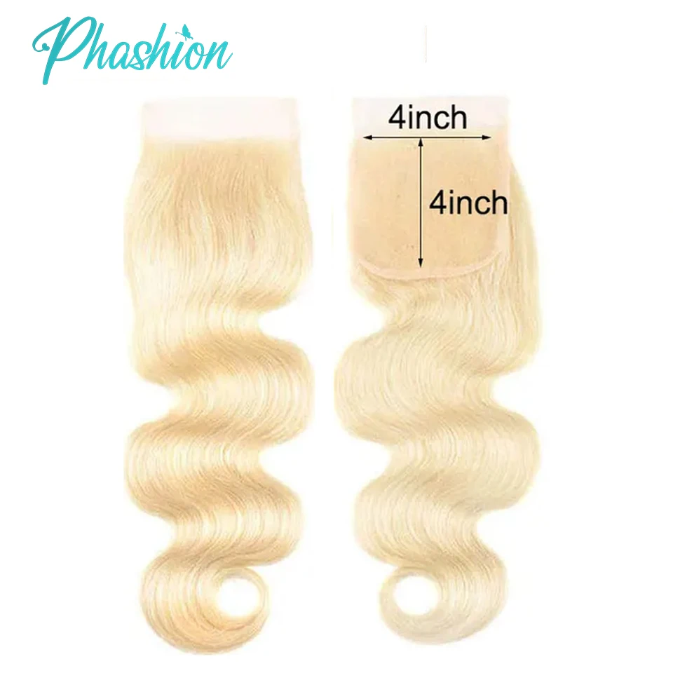 Phashion Blonde 4X4 5X5 Kant Sluiting 613 Body Wave 13X4 Lace Frontale Human Hair Hd Transparant Pre Tokkelde Braziliaanse Remy Hair