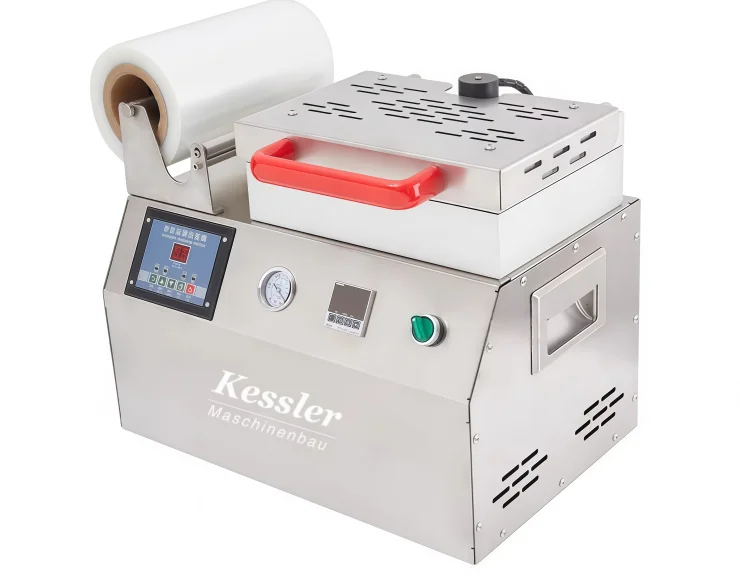 High Efficiency Automatic Electric Desktop Vacuum Packaging Machine for Meat & Seafood with Plastic Film Wrapping