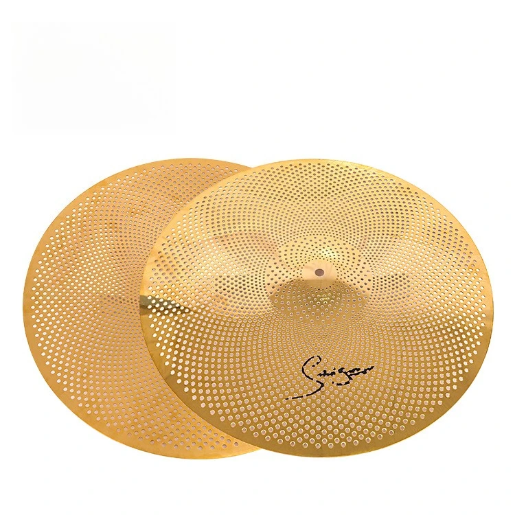 Drum Cymbal Set, 5-Piece Polished Rose Gold Cymbals, Silent Practice Cymbals, Drum Kit Accessories, High-Quality Sound Reduction